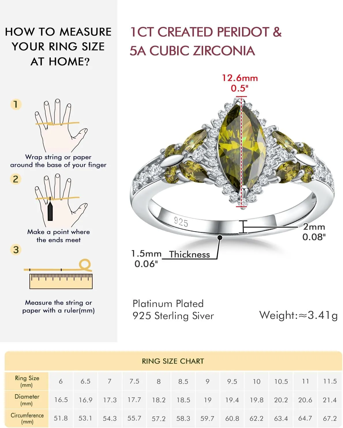 DAYBYDAY Butterfly Birthstone Rings for Women, 925 Sterling Silver Created Gemstone 5A Cubic Zirconia Cushion/Marquise Engagement Ring, 2ct Halo Promise Rings for Her Anniversary Wedding Jewerly