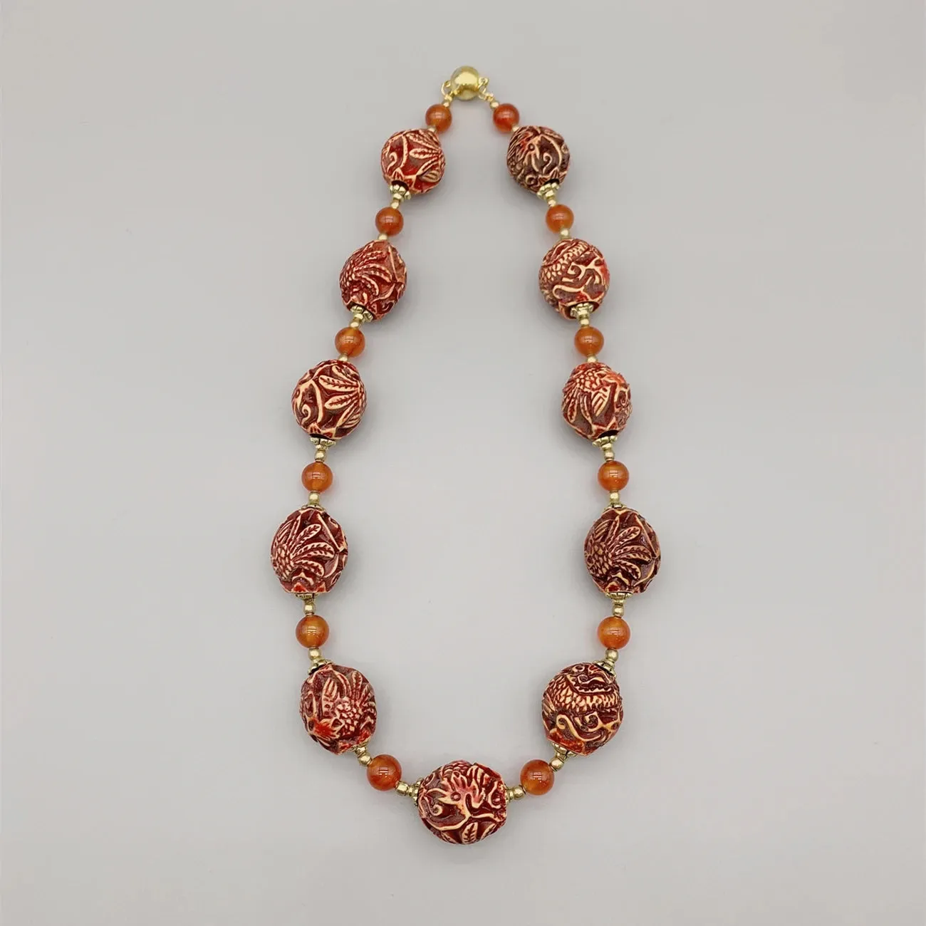 Dragon Phoenix Resin Necklace