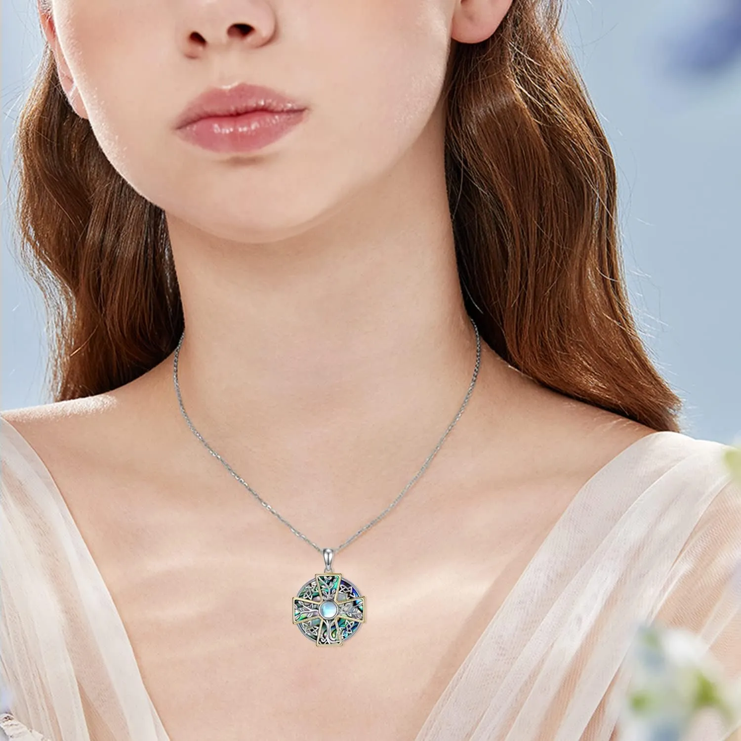 Dragonfly/Butterfly/Owl Necklaces for Women 925 Sterling Silver Moonstone Witch/Evil Eye/Celtic Cross Pendant Necklaces Boho Jewelry Gifts for Women