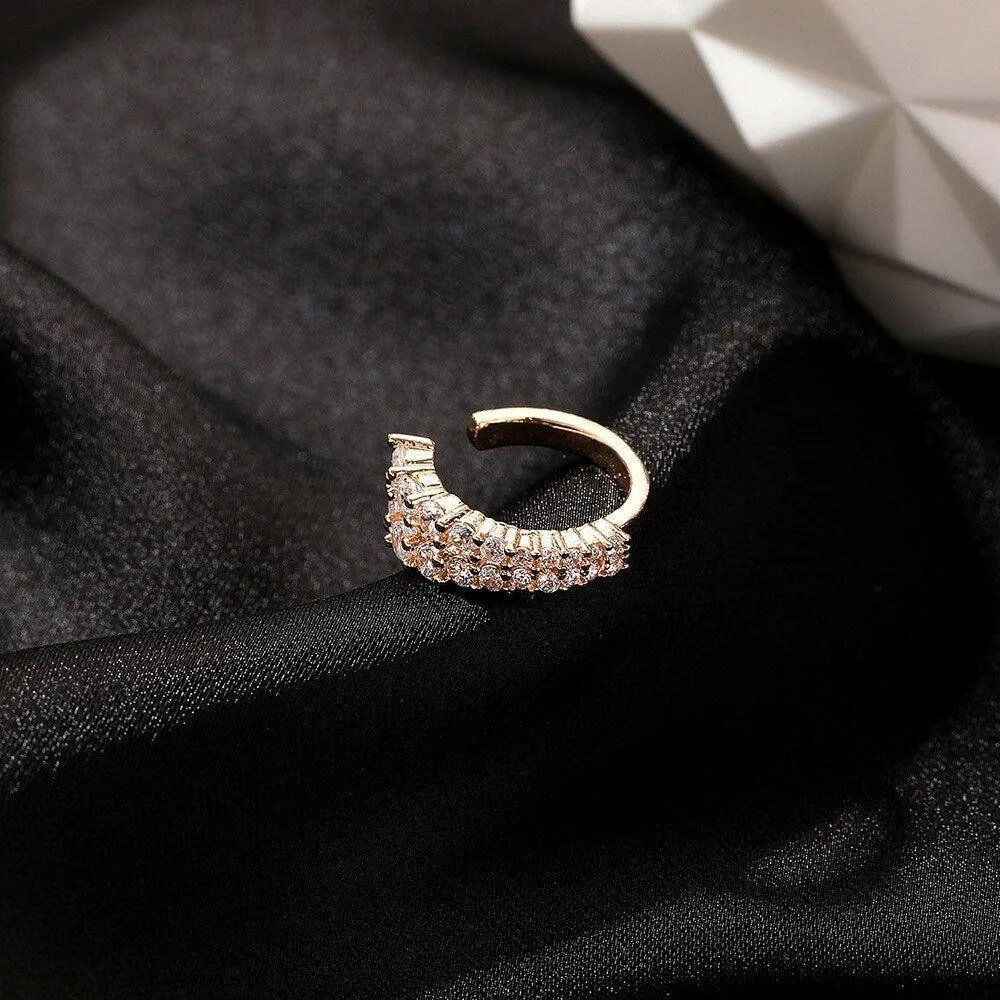 Earring Charm Jewelry Simple Metal Ear clip Minimalist Copper Geometric YOS0250
