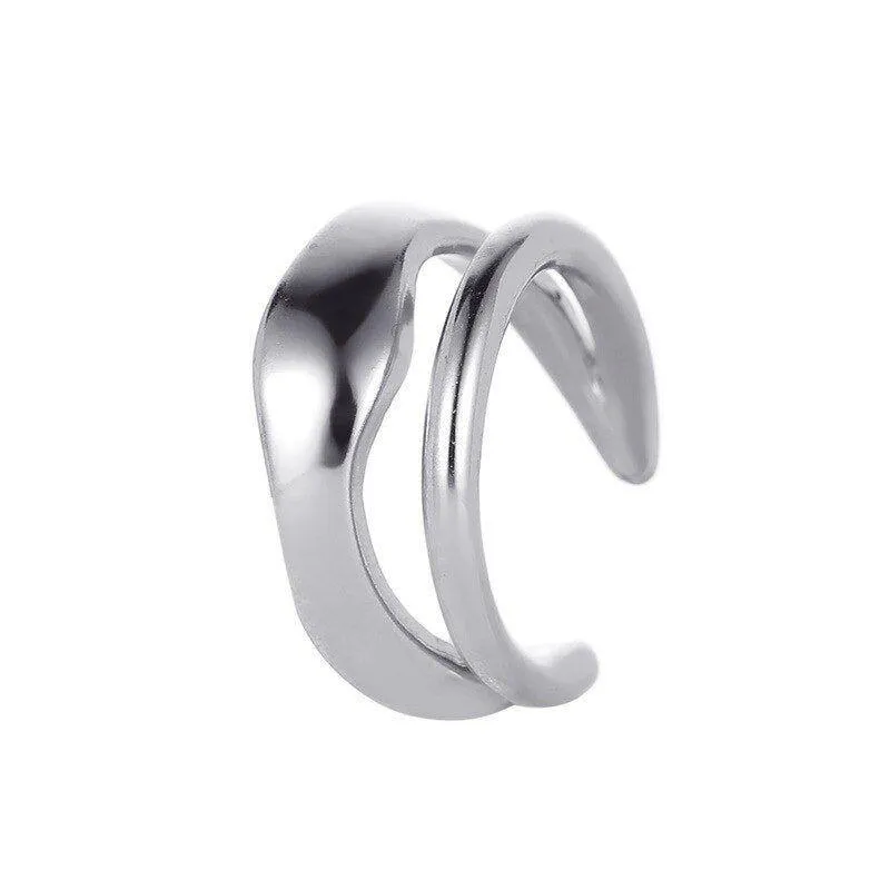 Earring Charm Jewelry Simple Metal Ear clip Minimalist Copper Geometric YOS0250