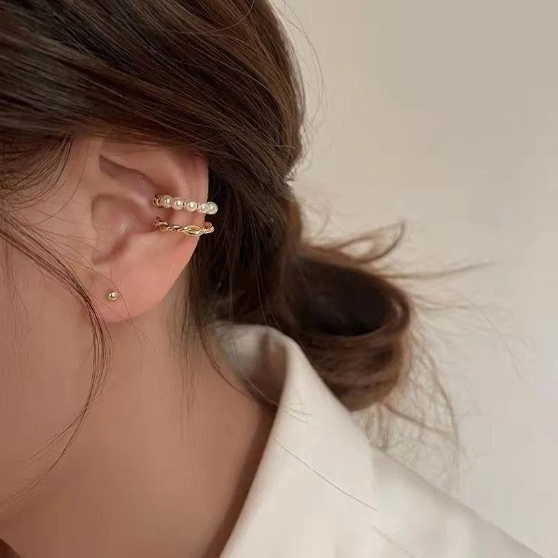 Earring Charm Jewelry Simple Metal Ear clip Minimalist Copper Geometric YOS0250