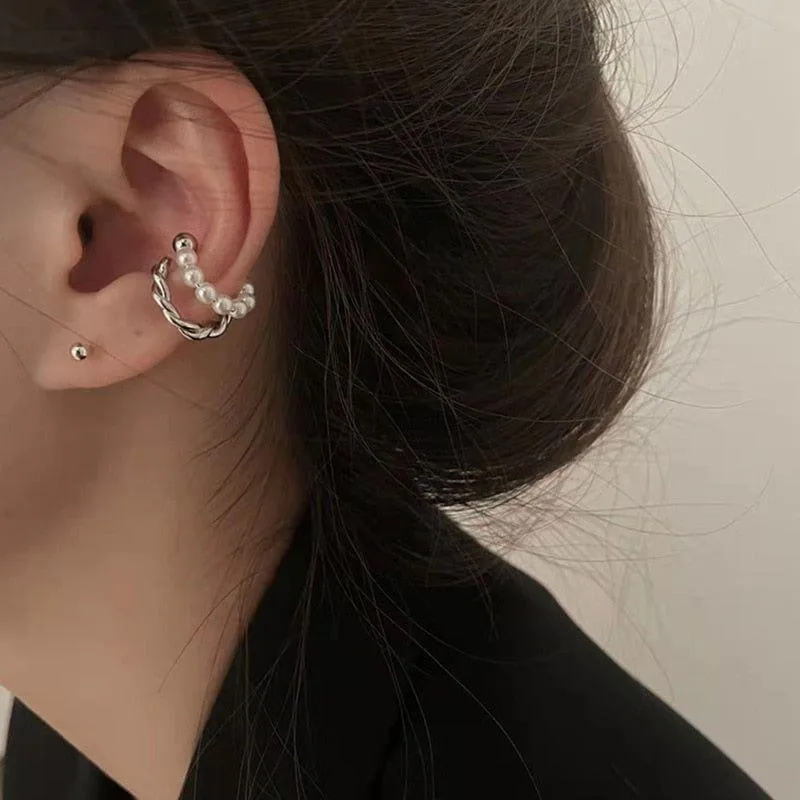 Earring Charm Jewelry Simple Metal Ear clip Minimalist Copper Geometric YOS0250