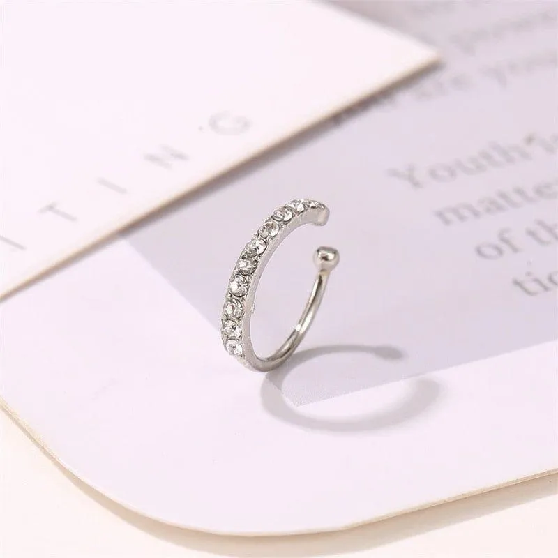 Earring Charm Jewelry Simple Metal Ear clip Minimalist Copper Geometric YOS0250