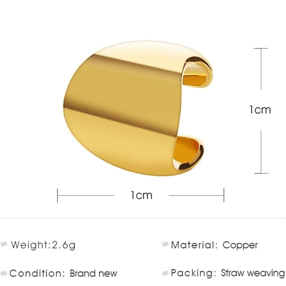Earring Charm Jewelry Simple Metal Ear clip Minimalist Copper Geometric YOS0250