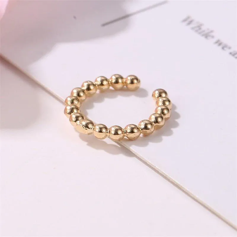 Earring Charm Jewelry Simple Metal Ear clip Minimalist Copper Geometric YOS0250