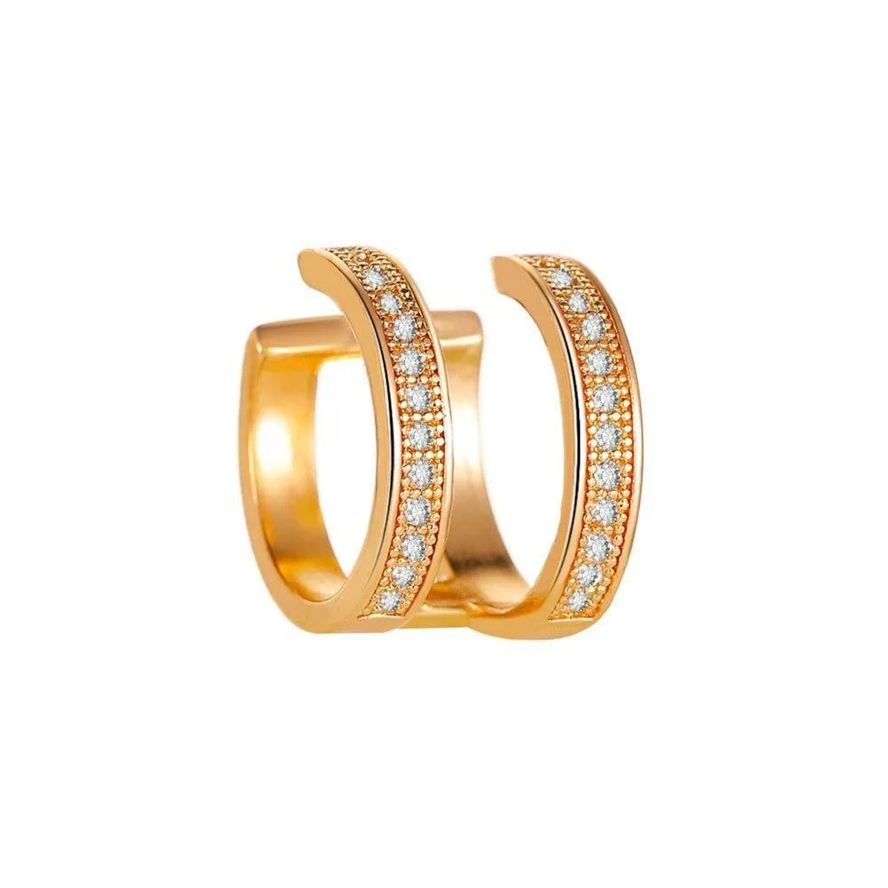 Earring Charm Jewelry Simple Metal Ear clip Minimalist Copper Geometric YOS0250