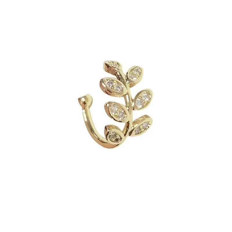 Earring Charm Jewelry Simple Metal Ear clip Minimalist Copper Geometric YOS0250