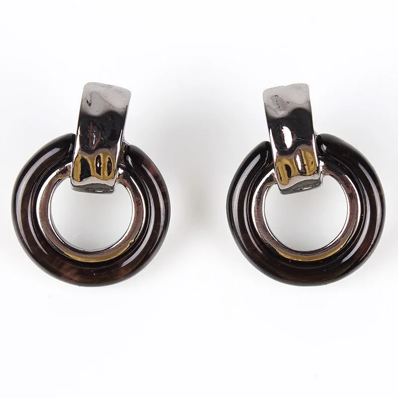 Fashion Jewelry Sets Gunmetal Plated Unique Design Red/Gray/Purpld Color High Quality Party Gifts