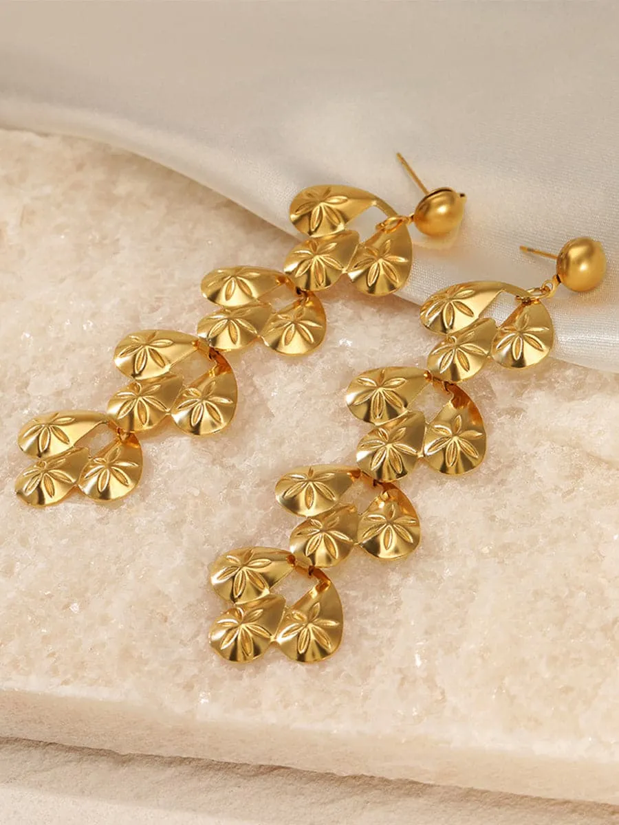 Fashion Water Drop Stainless Steel Earrings MSE00145