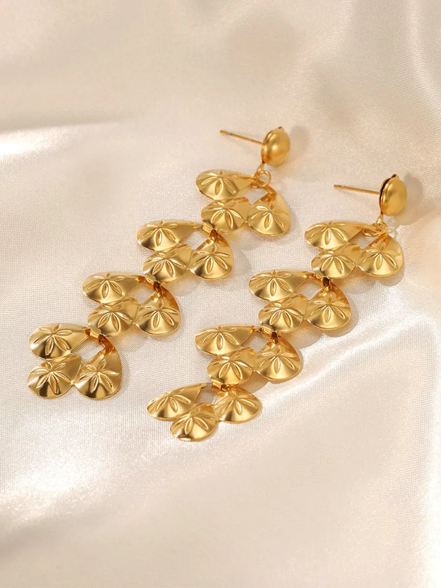 Fashion Water Drop Stainless Steel Earrings MSE00145