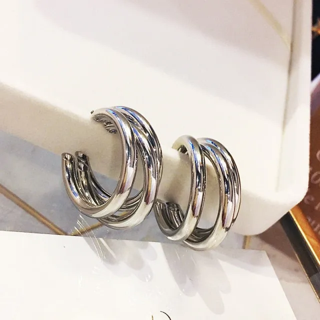 FashionSierra - Fashion Metal Elegant Hoop Earring