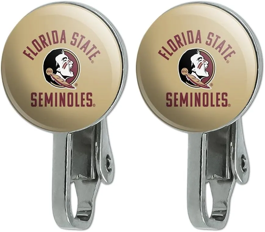 Florida State Seminoles Novelty Clip-On Stud Earrings