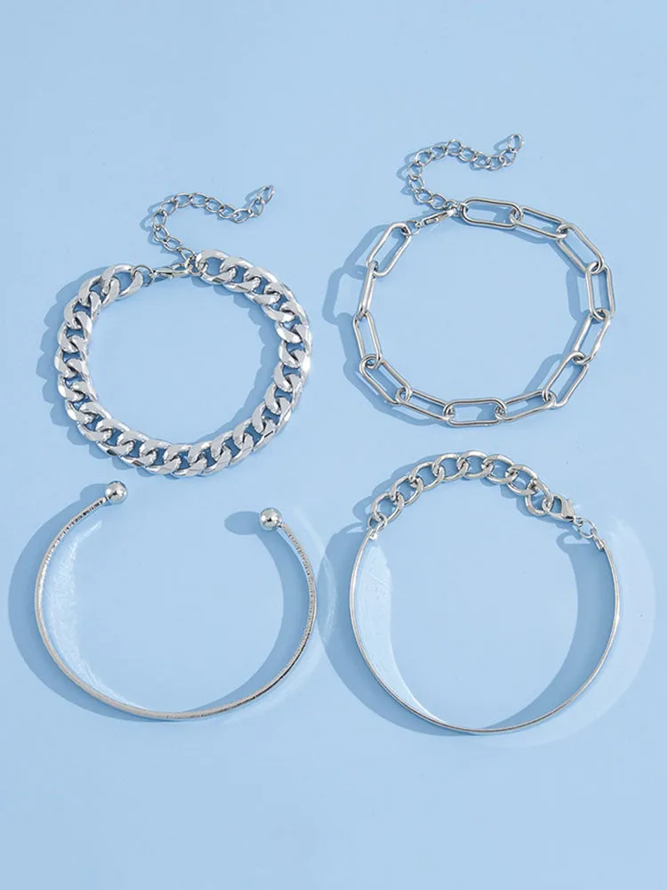 Four Piece Chain Bracelets