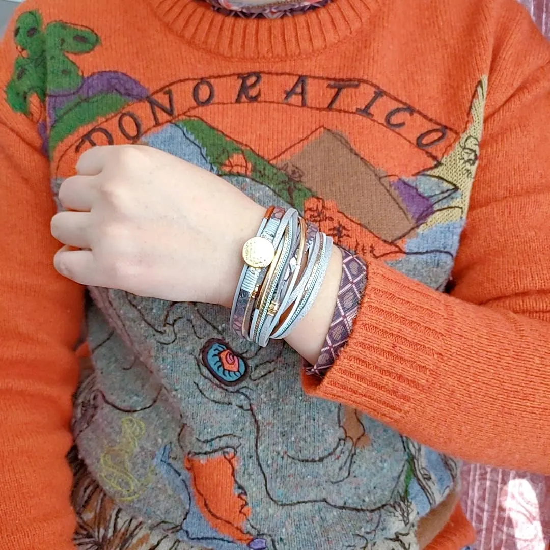 GelConnie Leather Wrap Bracelet Boho Cuff Bracelets Crystal Leather Bracelet Magnetic Multi Strand Bracelets Bohemian Bracelet Leather Wristbands Bangle Jewelry for Women Teen Wife Mother