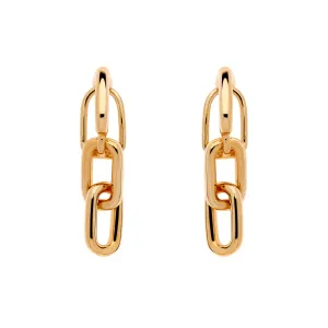 Gold Chain Drop Clip Earrings