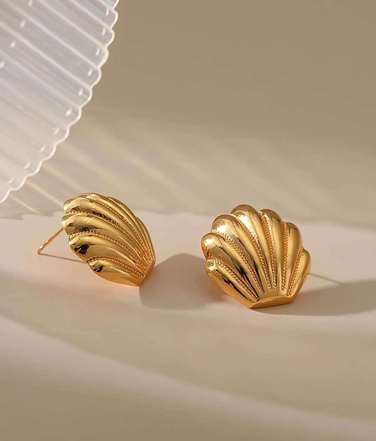 Gold Earrings for Women 14k Real Golds Silver Plated Chunky Stud Earring Statement Drop Hypoallergenic Earring Trendy Jewelry Gifts for Women