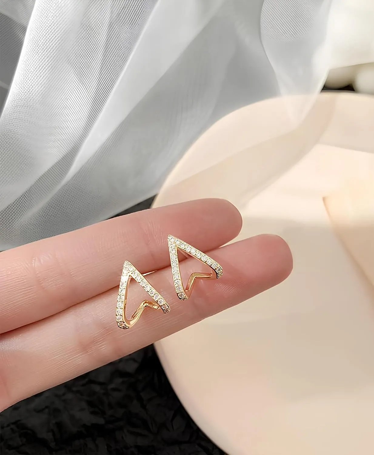 Gold Earrings for Women 14k Real Golds Silver Plated Chunky Stud Earring Statement Drop Hypoallergenic Earring Trendy Jewelry Gifts for Women