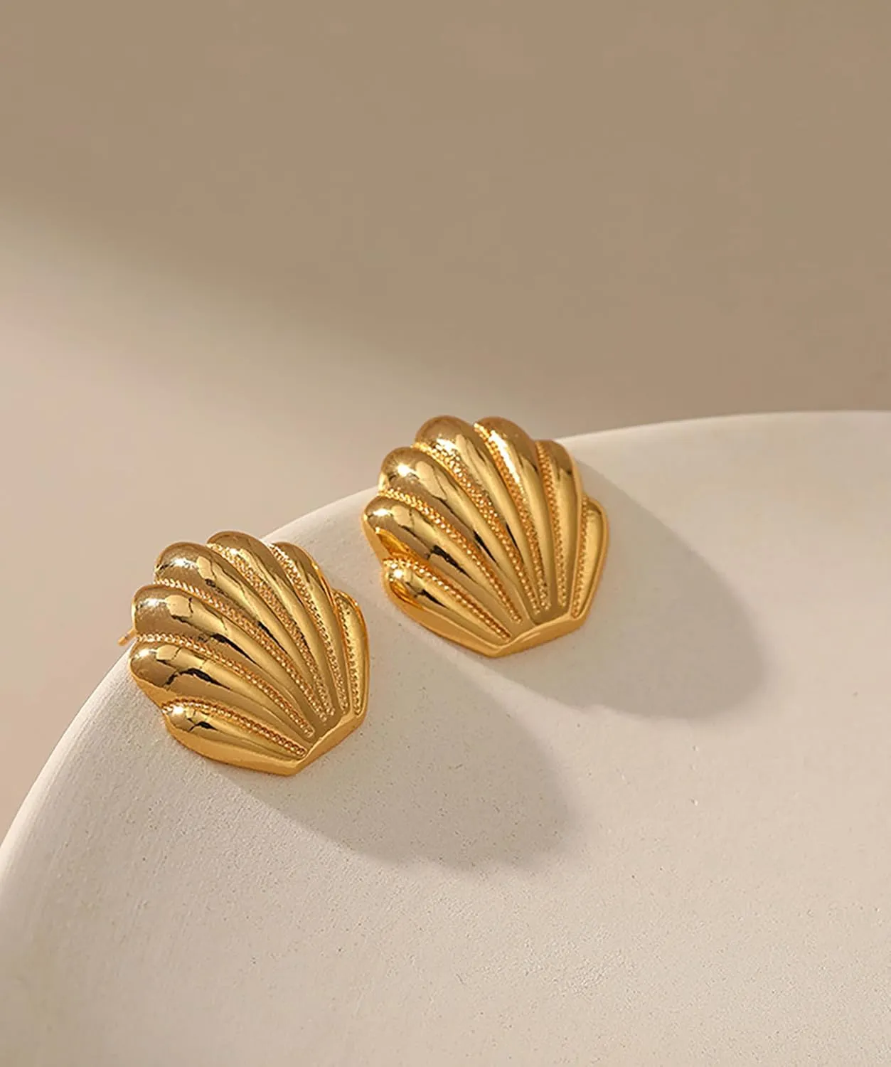 Gold Earrings for Women 14k Real Golds Silver Plated Chunky Stud Earring Statement Drop Hypoallergenic Earring Trendy Jewelry Gifts for Women