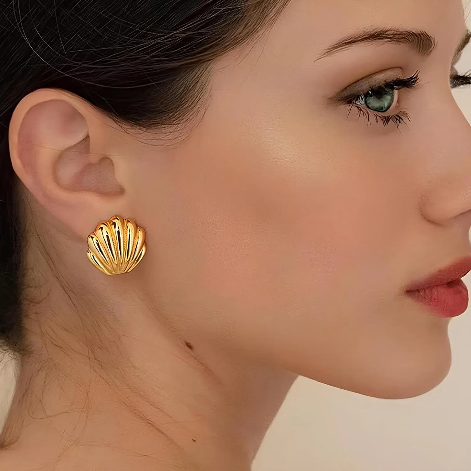 Gold Earrings for Women 14k Real Golds Silver Plated Chunky Stud Earring Statement Drop Hypoallergenic Earring Trendy Jewelry Gifts for Women