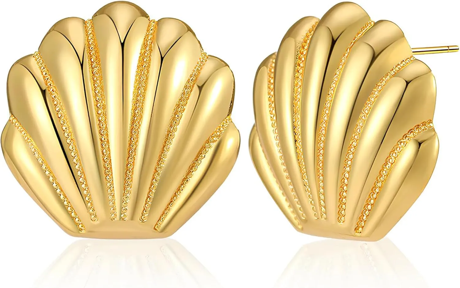 Gold Earrings for Women 14k Real Golds Silver Plated Chunky Stud Earring Statement Drop Hypoallergenic Earring Trendy Jewelry Gifts for Women