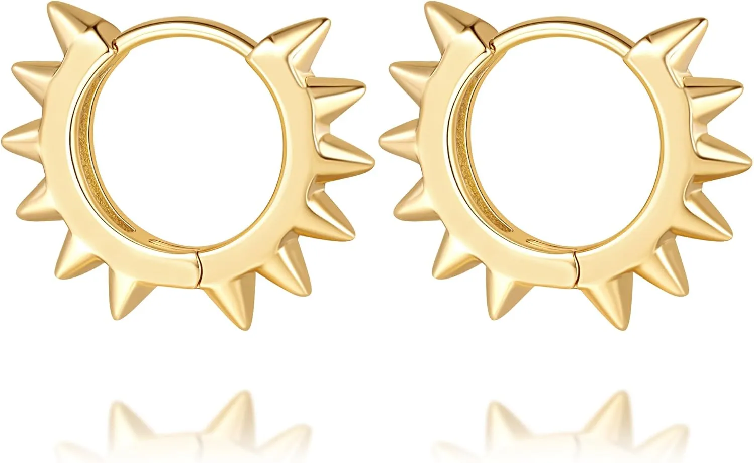 Gold Hoop Earrings 14K gold Earrings for Women Huggie Earring Iconic Rivet-Inspired Style Statement Huggie Hoop earring for Women Trendy 20mm