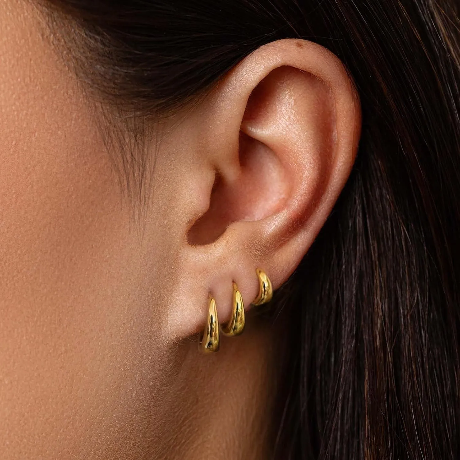 Gold Hoop Earrings - Women's Trendy Dainty Small Huggie Earrings - Gold Jewelry Gifts