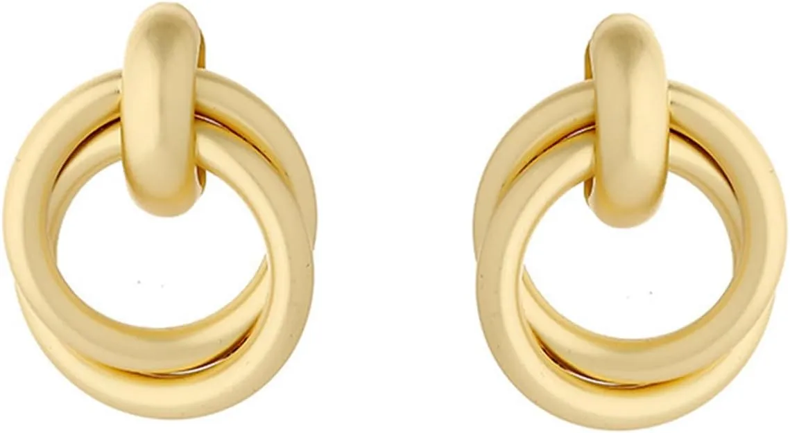 Gold Statement Earrings for Women Gold Geometric Drop Dangle Earrings Chunky Trendy Knot Stud Earrings Long Link Dangle Earrings Jewelry for Women
