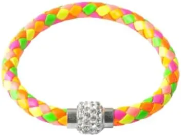 handmade beaded bracelet, suitable for both men and women, PU leather rope woven bracelet, couple bracelet (color)