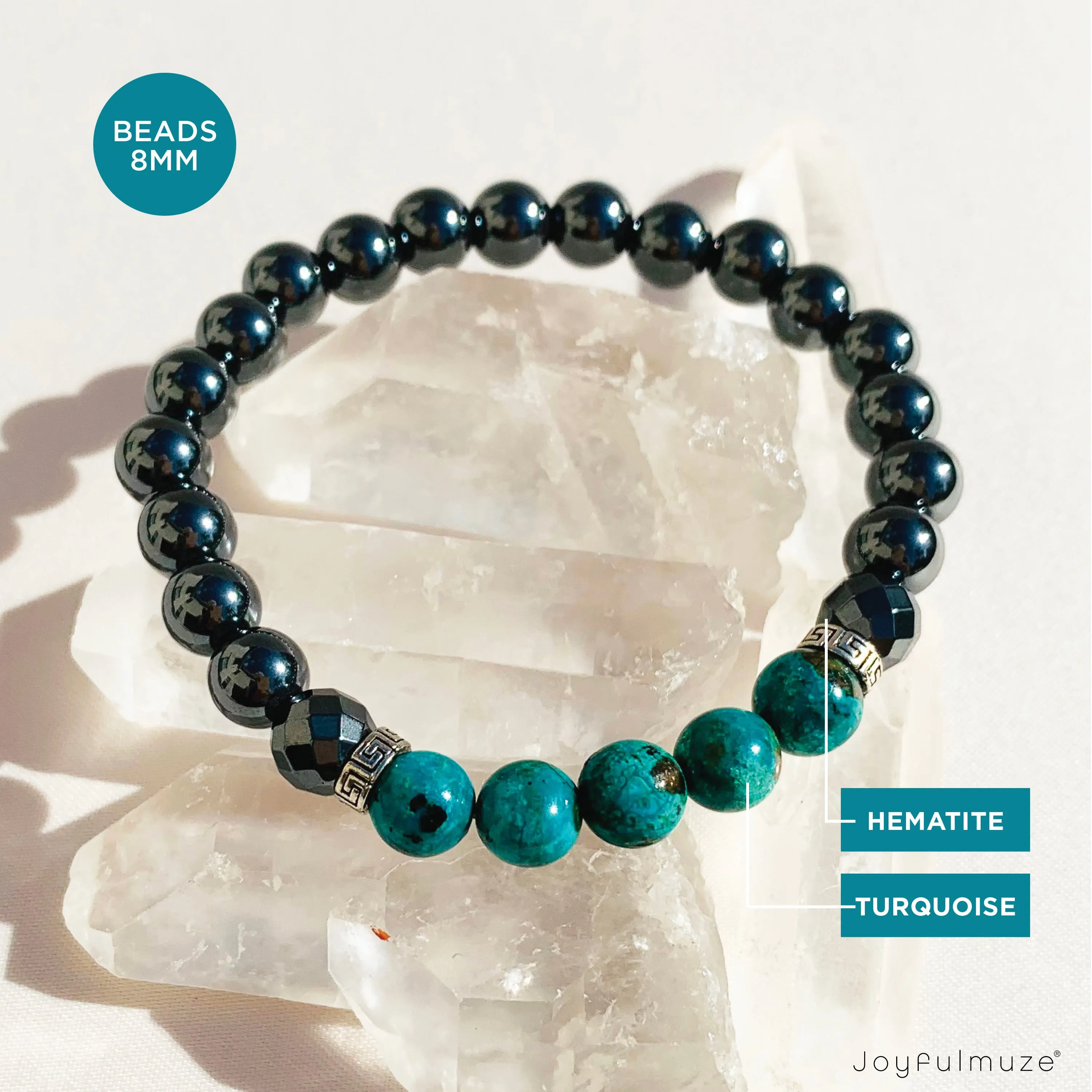 Hematite and Turquoise Bracelet