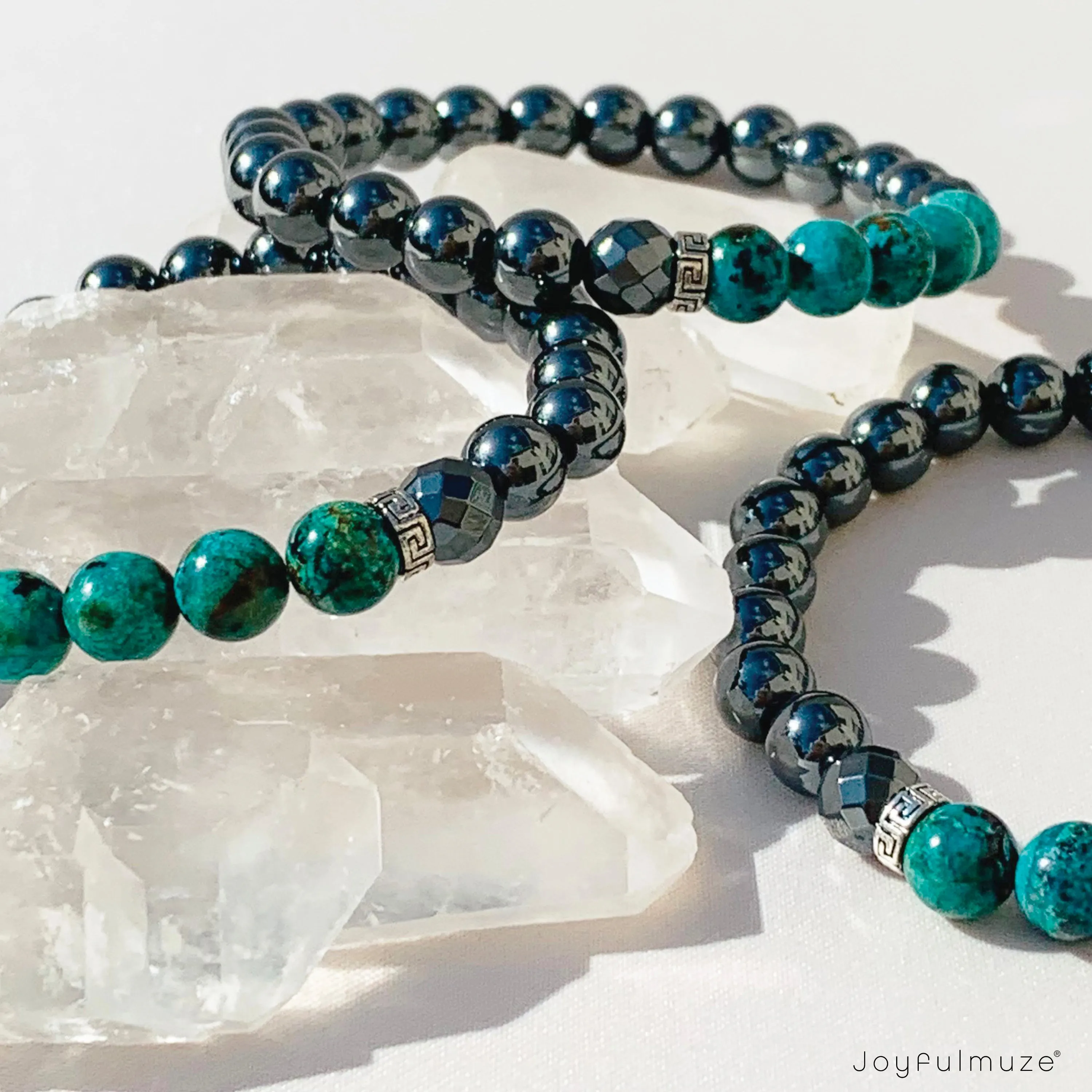 Hematite and Turquoise Bracelet