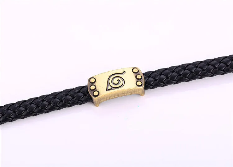 Hot Animation Alloy Bracelets Naruto Weave leather bracelet & Bangle cosplay jewelry