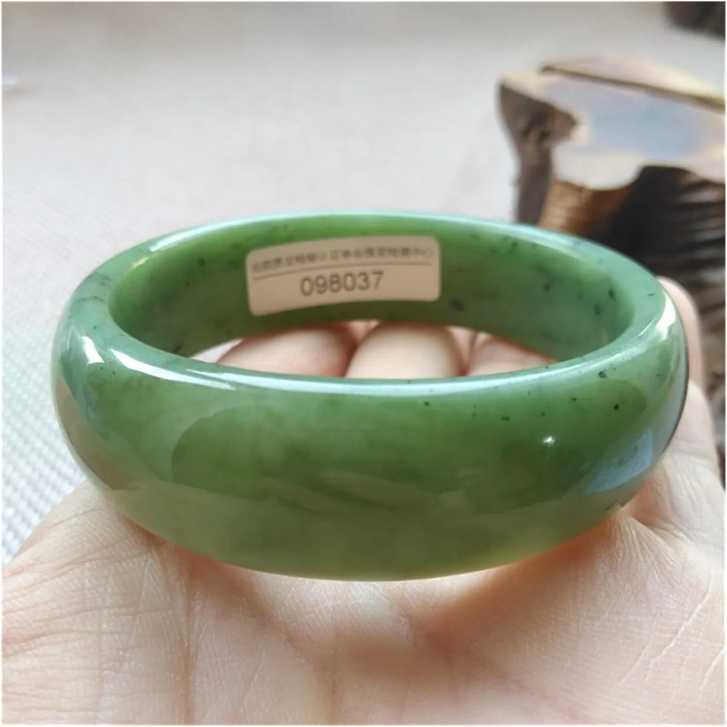Jade Bangle Handcarved Jadeite Jasper Bangle Bracelets Women Jade Bangles Jadeite Jade Jewelry Bangle /1772 (Color : A, Size : 57-58mm)