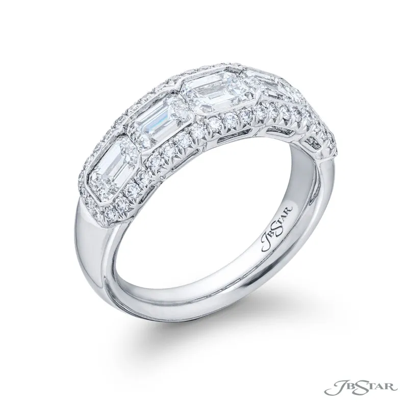 JB STAR PLAT EMER CUT DIA RING