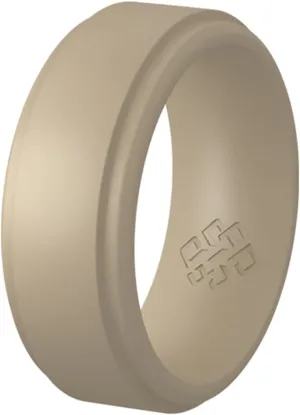 Knot Theory Breathable Silicone Ring for Men - Durable Step Edge Comfort Fit 8mm Bandwidth Size 8, 9, 10, 11, 12, 13, 14