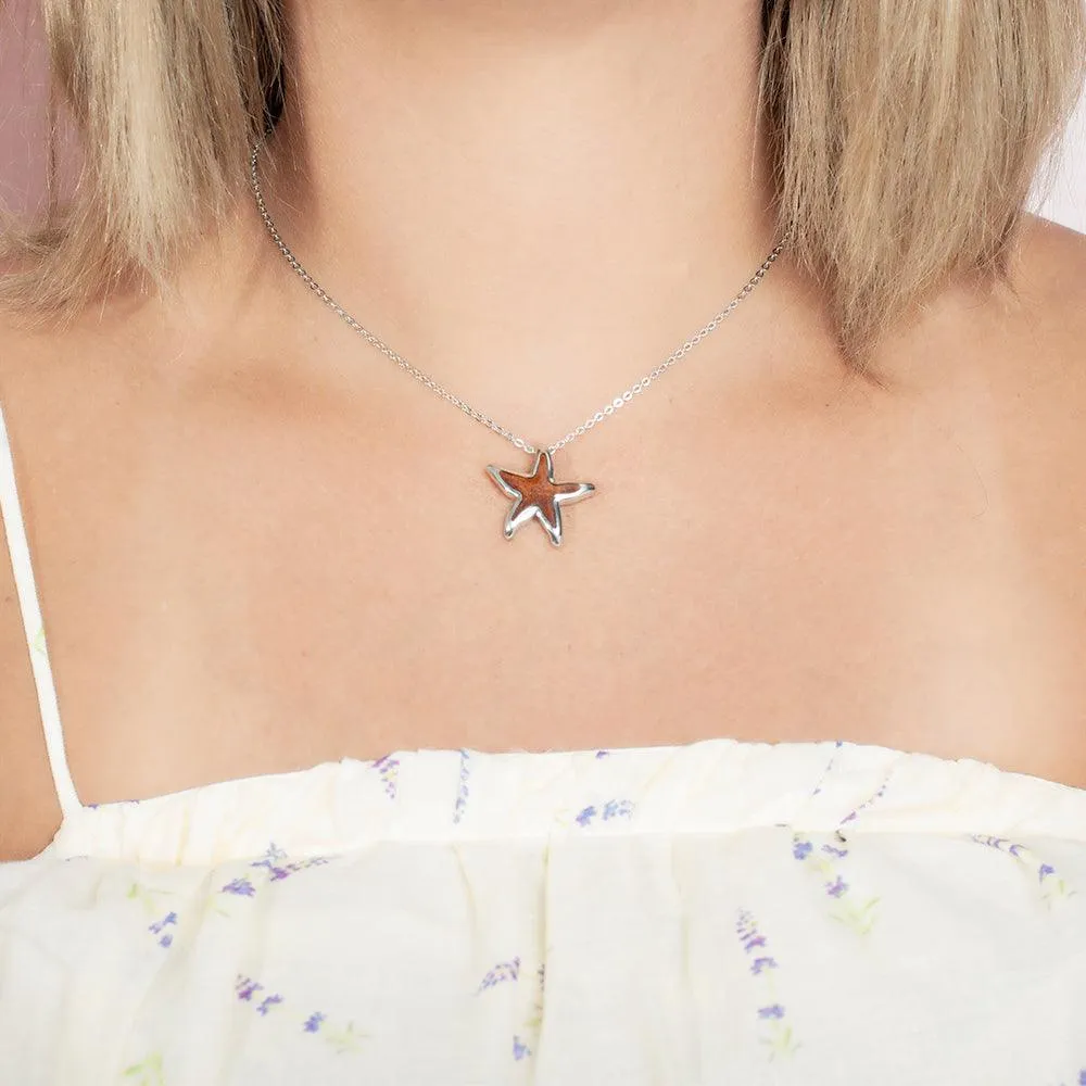 Koa Wood Salty Sea Star Pendant