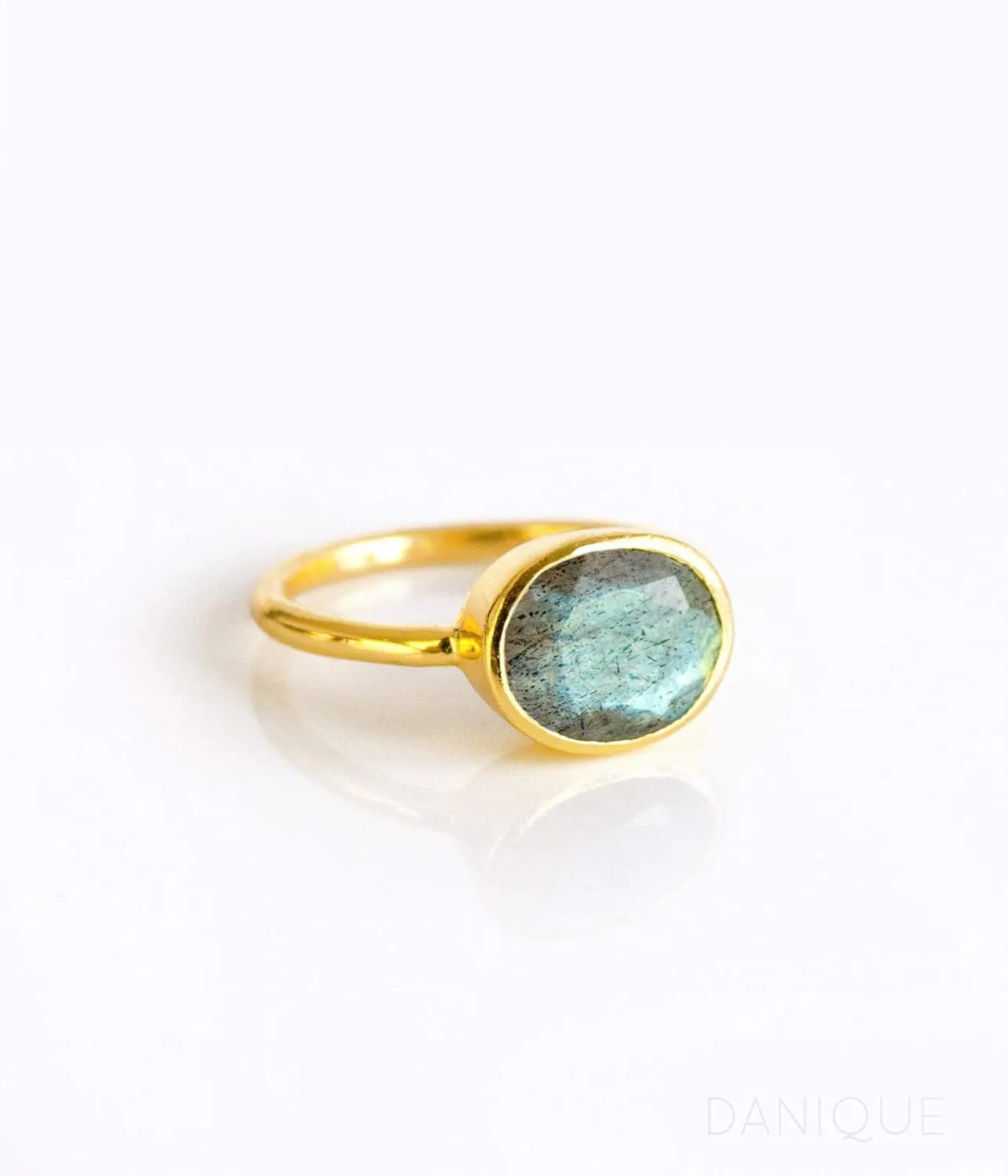 Labradorite and Garnet oval ring combo, Stacking ring set, January Birthstone rings set [cOMB]