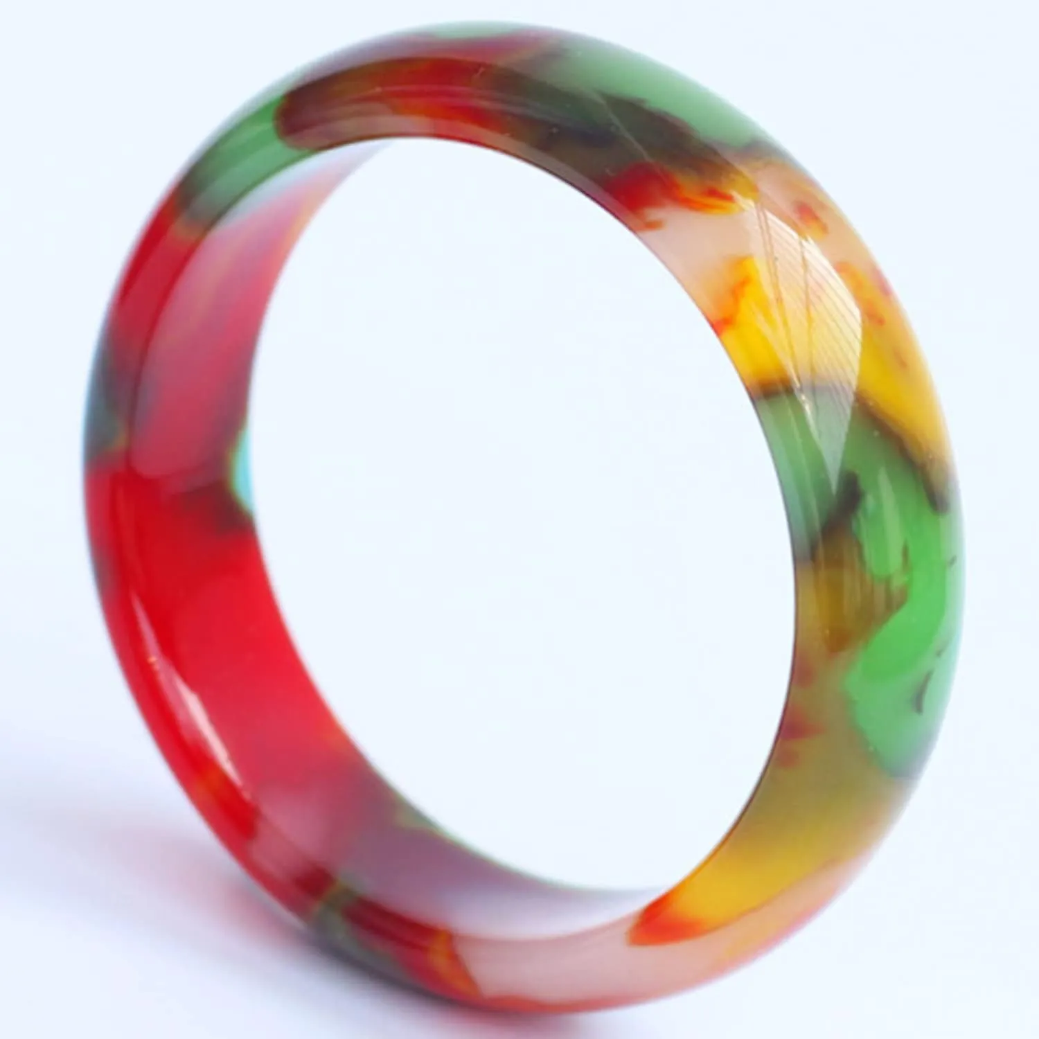 Ladies Jade Bangle Natural Colorful Jade Bracelet Natural Quartzite Jade Bracelet,Jewelry Fashion Accessories with Gift Box,64-66mm