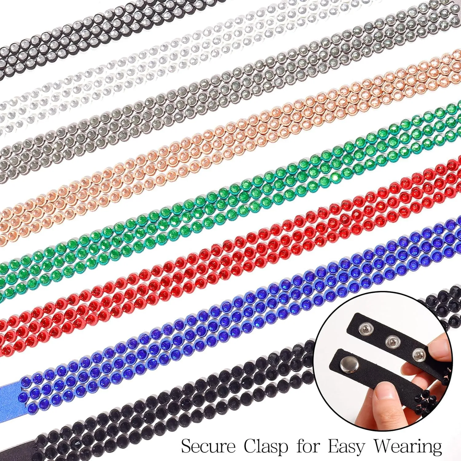 Long tiantian Leather Wrap Boho Bracelets for Women Rhinestone Bracelet Stackable Bracelets for Women Western Outfit Dress