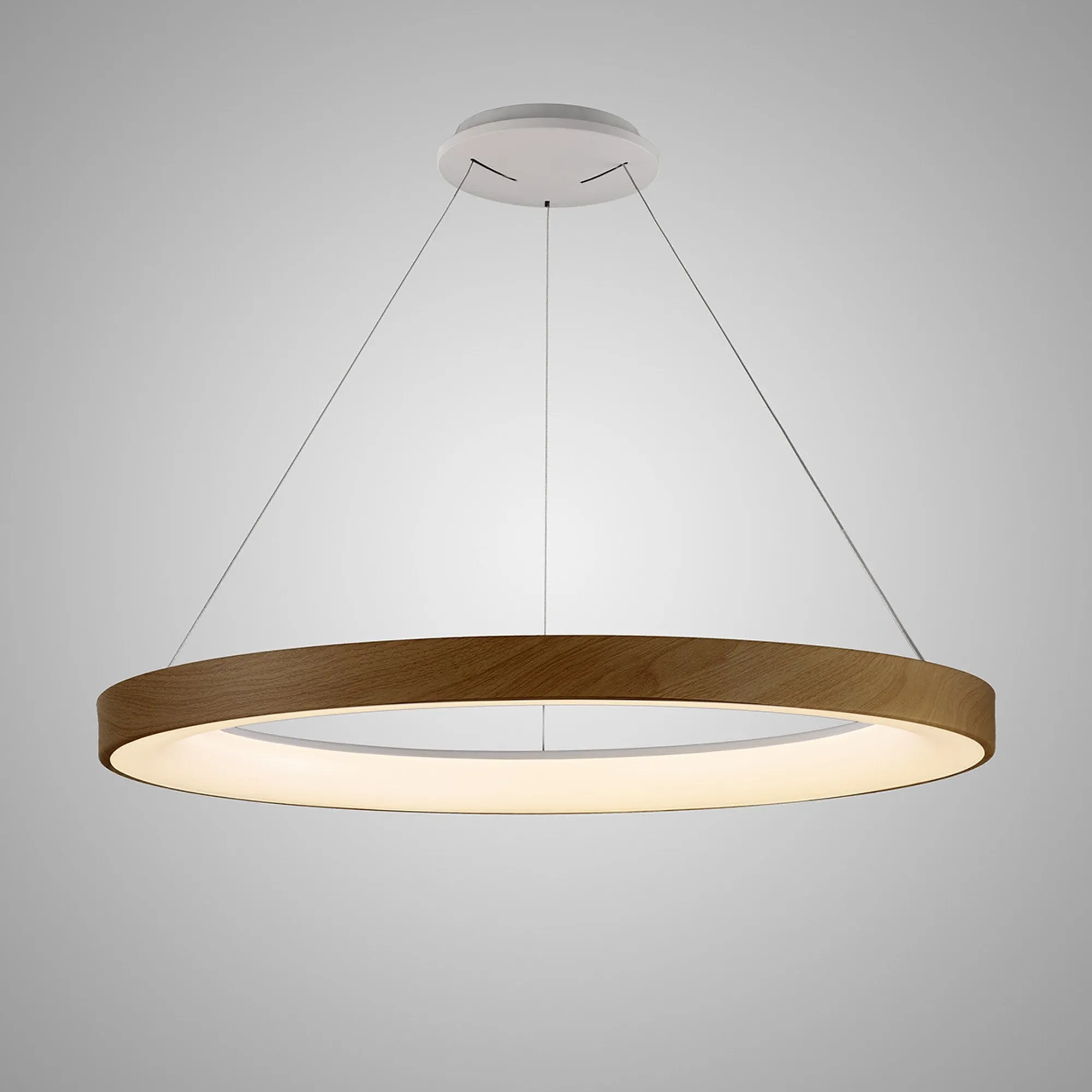 Mantra M8015 Niseko Ring Pendant 90cm 66W LED Remote Control Wood