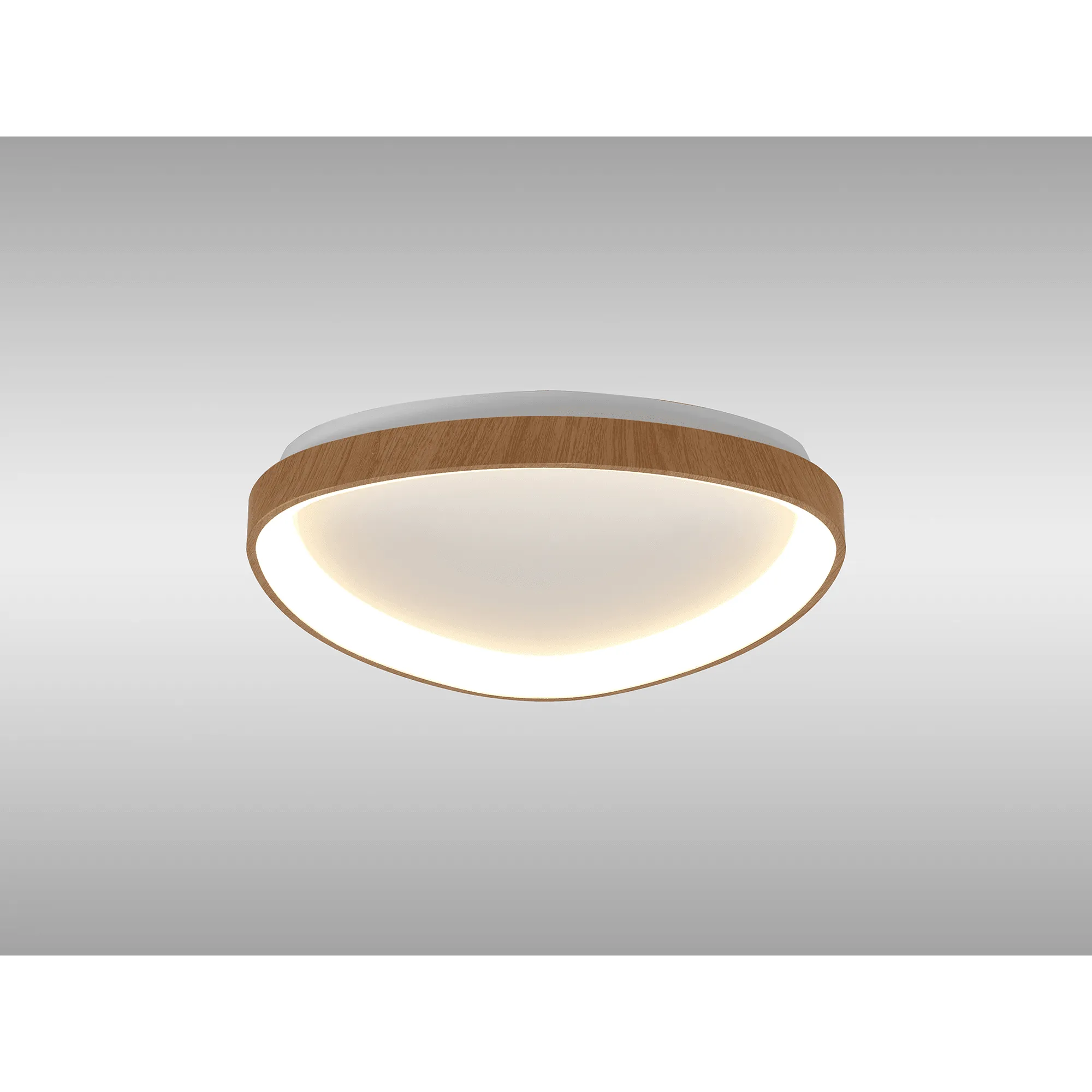 Mantra M8632 Niseko II Triangular LED Flush Ceiling Light 42cm Remote Control Wood