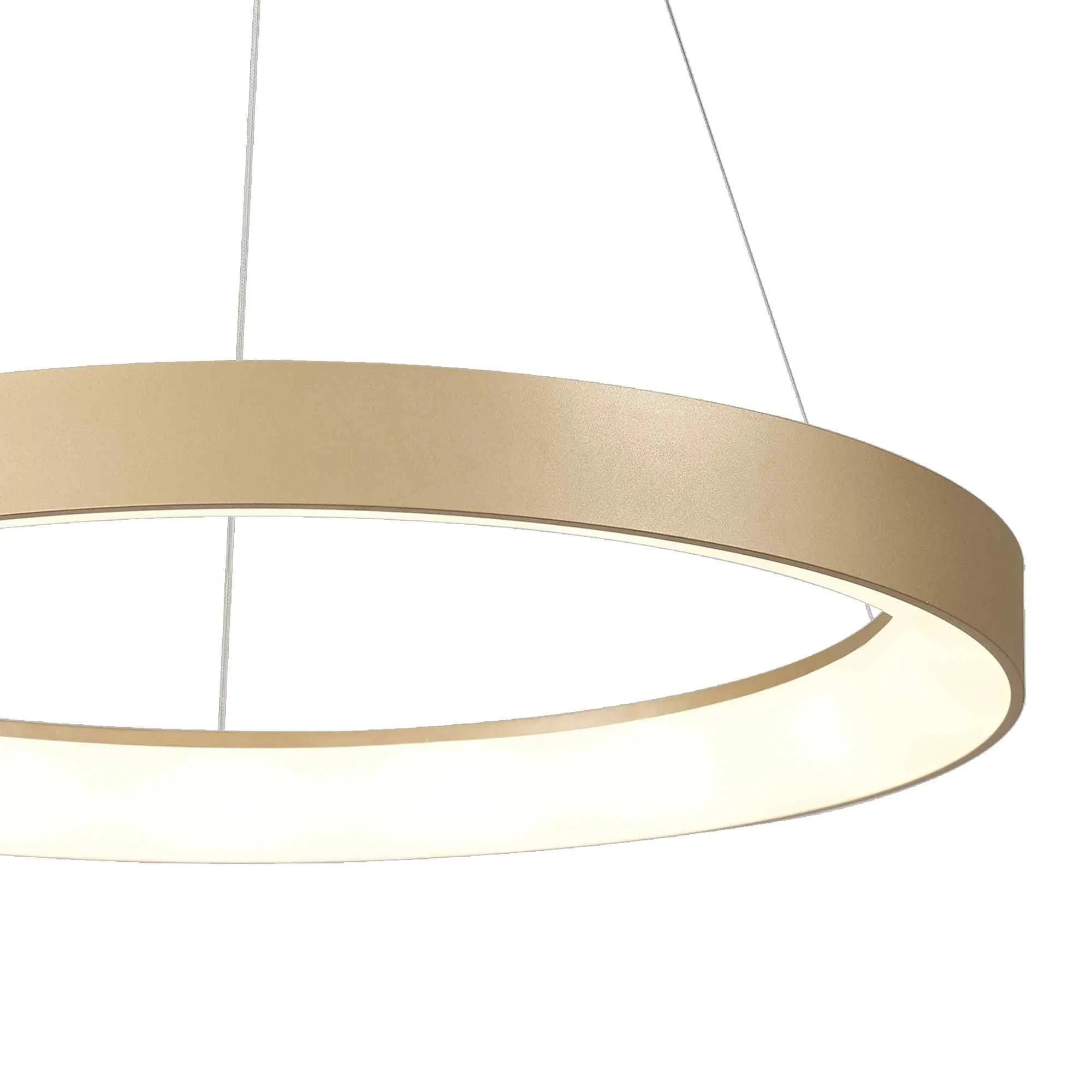 Mantra M8647 Niseko II Ring LED Pendant 90cm Remote Control Gold