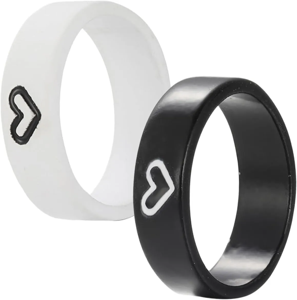 Matching Couples Wedding Bands Heart Promise Rings for Couples Fashion and Pretty