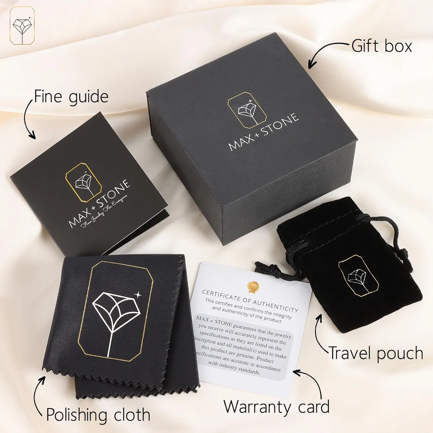 MAX   STONE 4.5 Ct. Gemstone Earrings in 18k Gold Over Sterling Silver | Real Gold Stud Earrings With White Topaz | Big Birthstone Earrings for Women