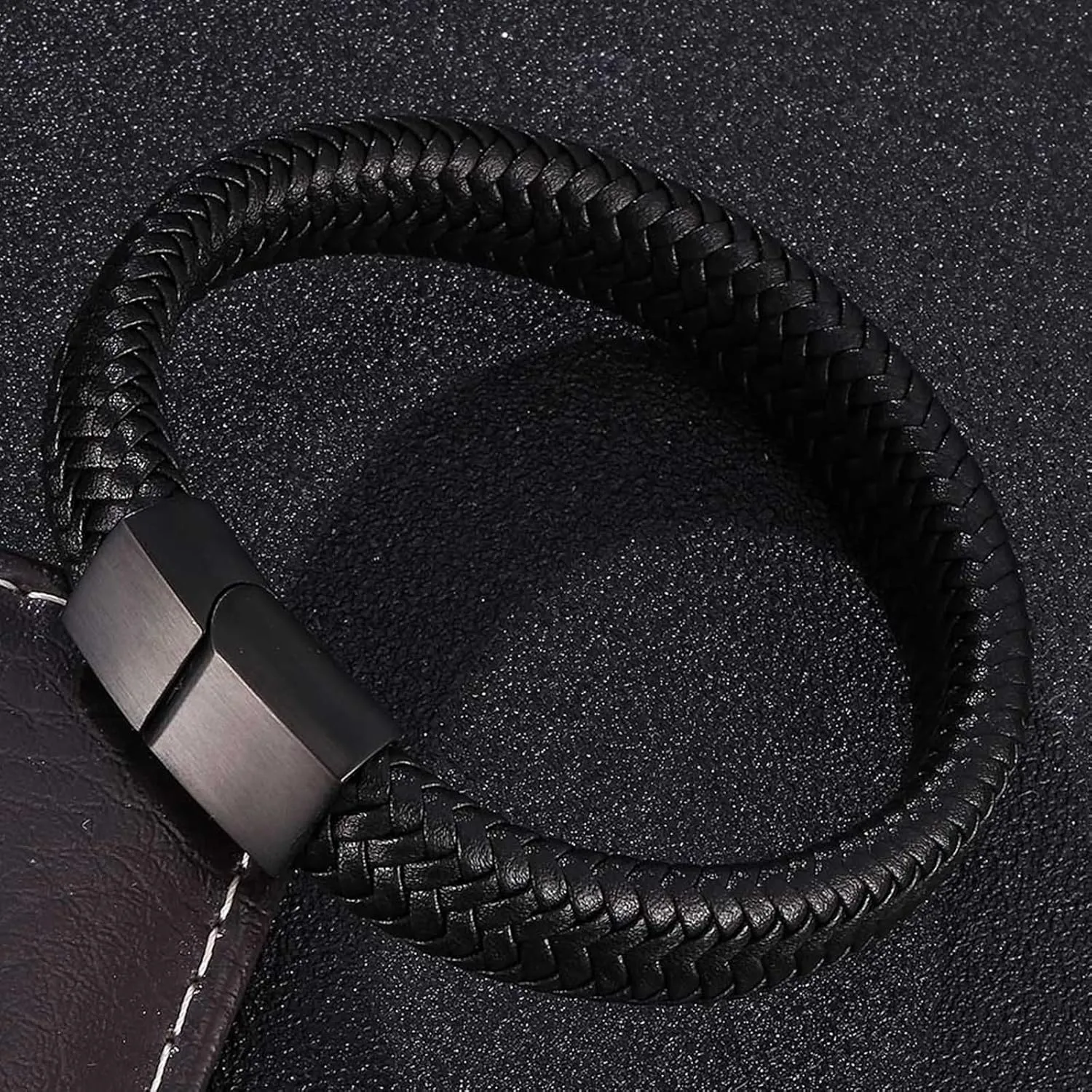 Mens Bracelets Rope Leather, Western Bracelets Simple Style Braided Leather Cord Bracelet Fashion Bracelet
