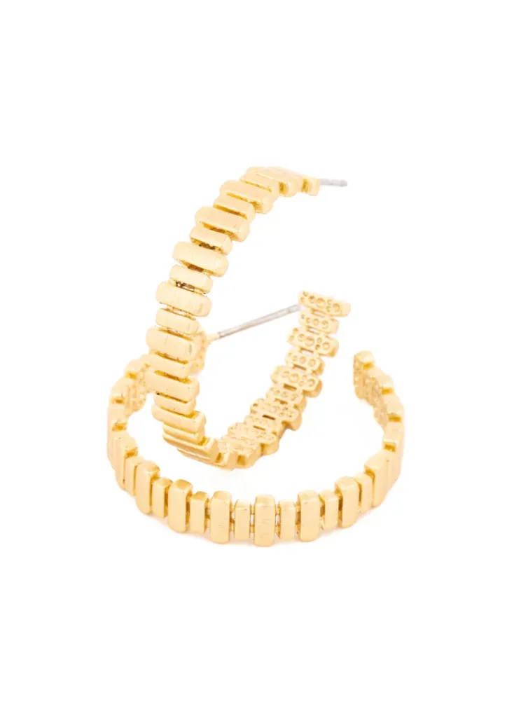 Michelle McDowell Aubrey Medium Gold Hoops