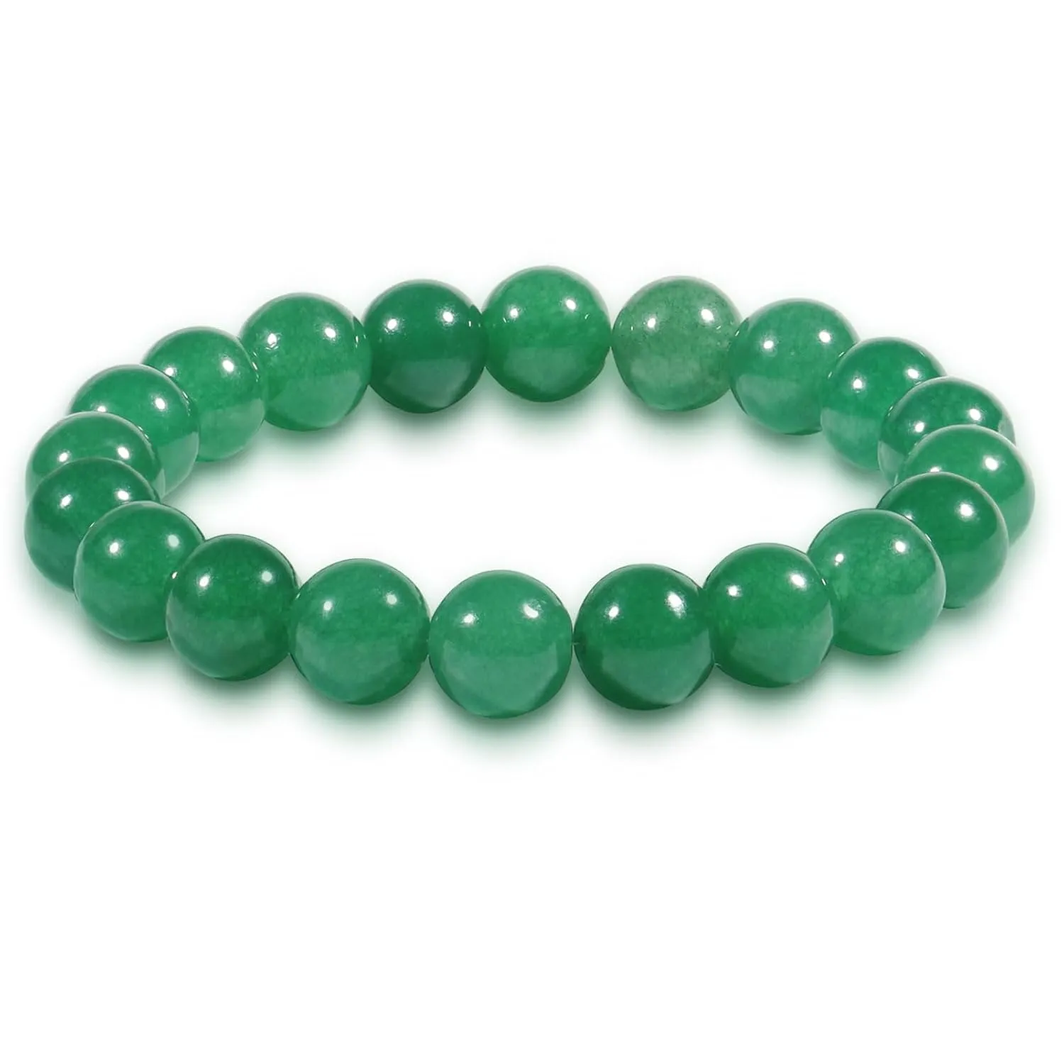 Mother's Day Handmade Bracelet, Handmade Natural Gemstone Jewelry, Natural Healing Bracelets, Jade Bracelet For Women, Gemstone Beaded Stretch Bracelet 8mm Stone Bracelet (Green jade stone)