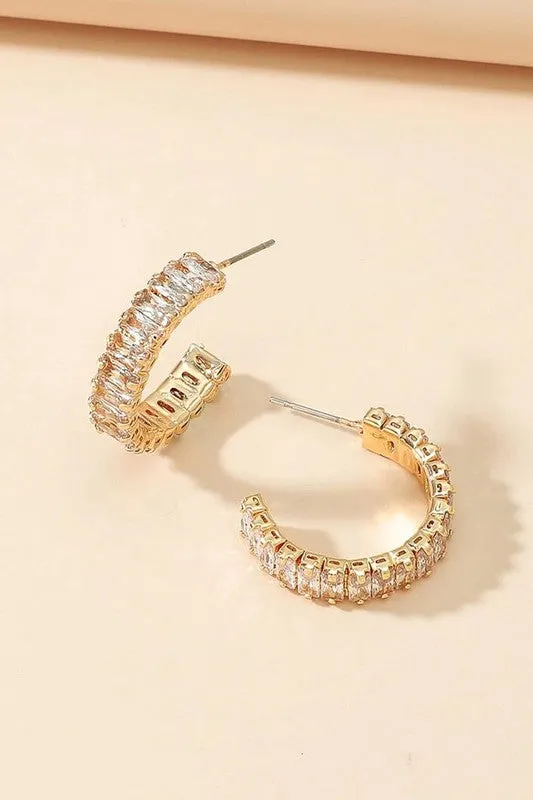 Name Your Price CZ Huggie Earrings
