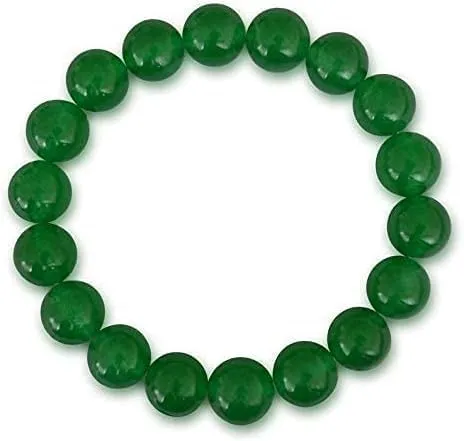 Natural 10mm Green Jade Bracelet Bead Crystal Gemstone Minerals Harmony Love Stacking Bracelet For Men & Women