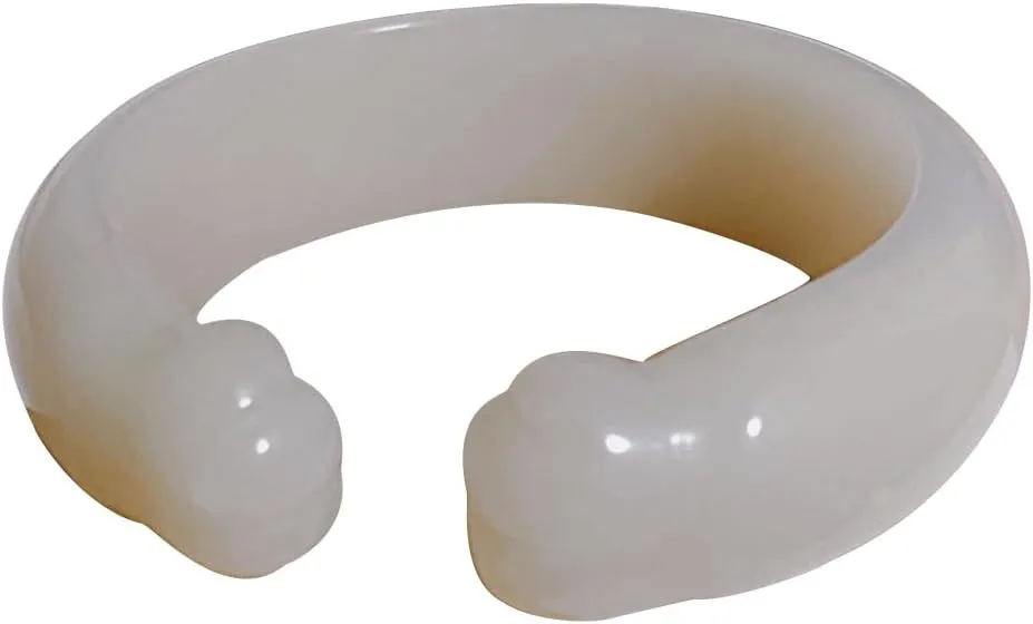 Natural She Tai Jade White Cat's Claw Bangle 58-62mm Fengshui Jade bracelet For Women Genuine